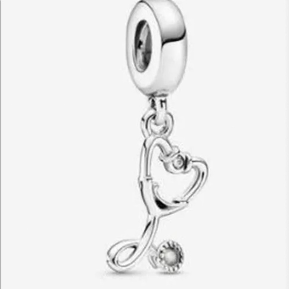 NEW•Silver Stethoscope DIY charm - Picture 1 of 4